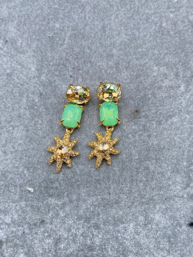 Alexis Bittar Large Gemstone Ocean Collection Stud Earrings 89$